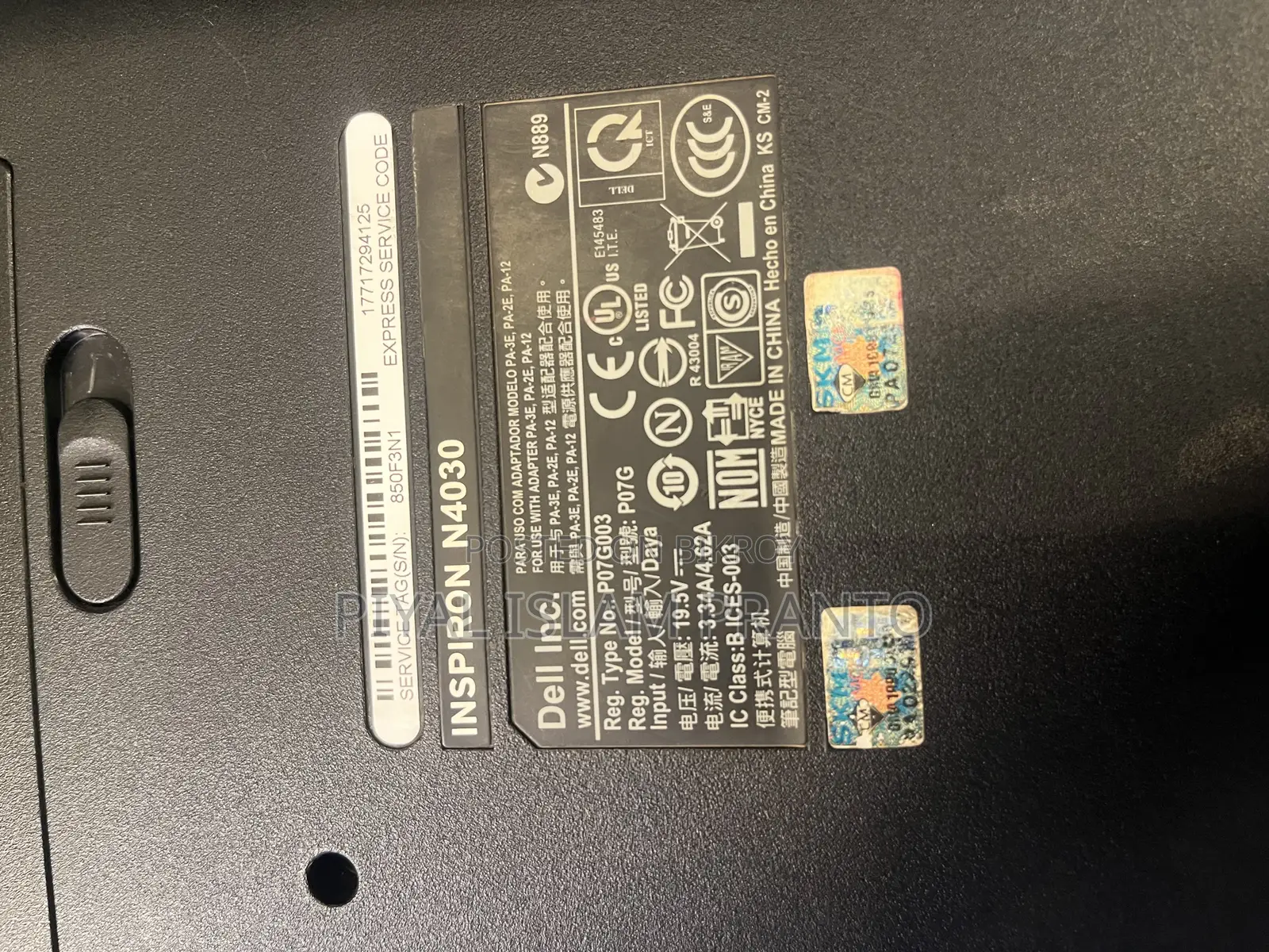 Laptop Dell Inspiron 4000 4GB Intel Core i3 HDD 320GB