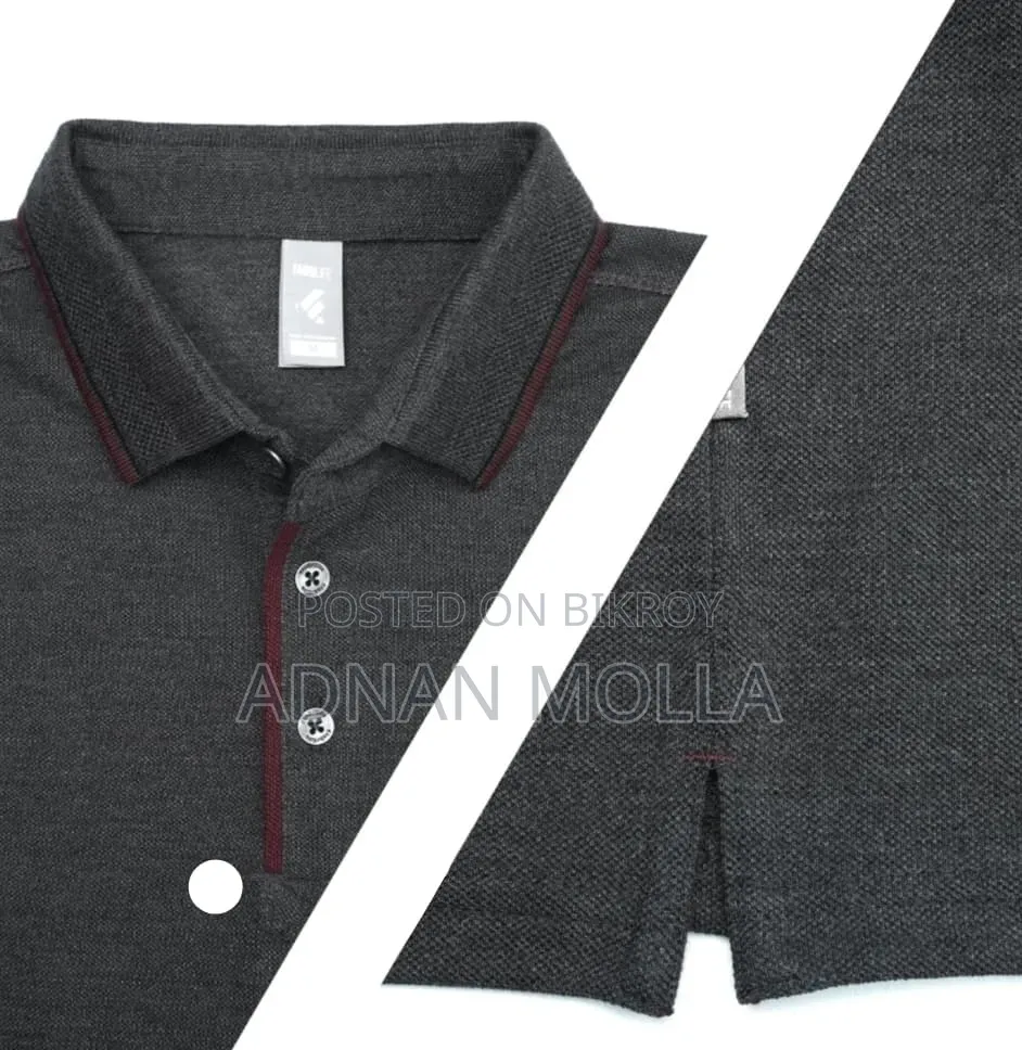 Premium Double Pk Cotton Polo - Anthra Melange