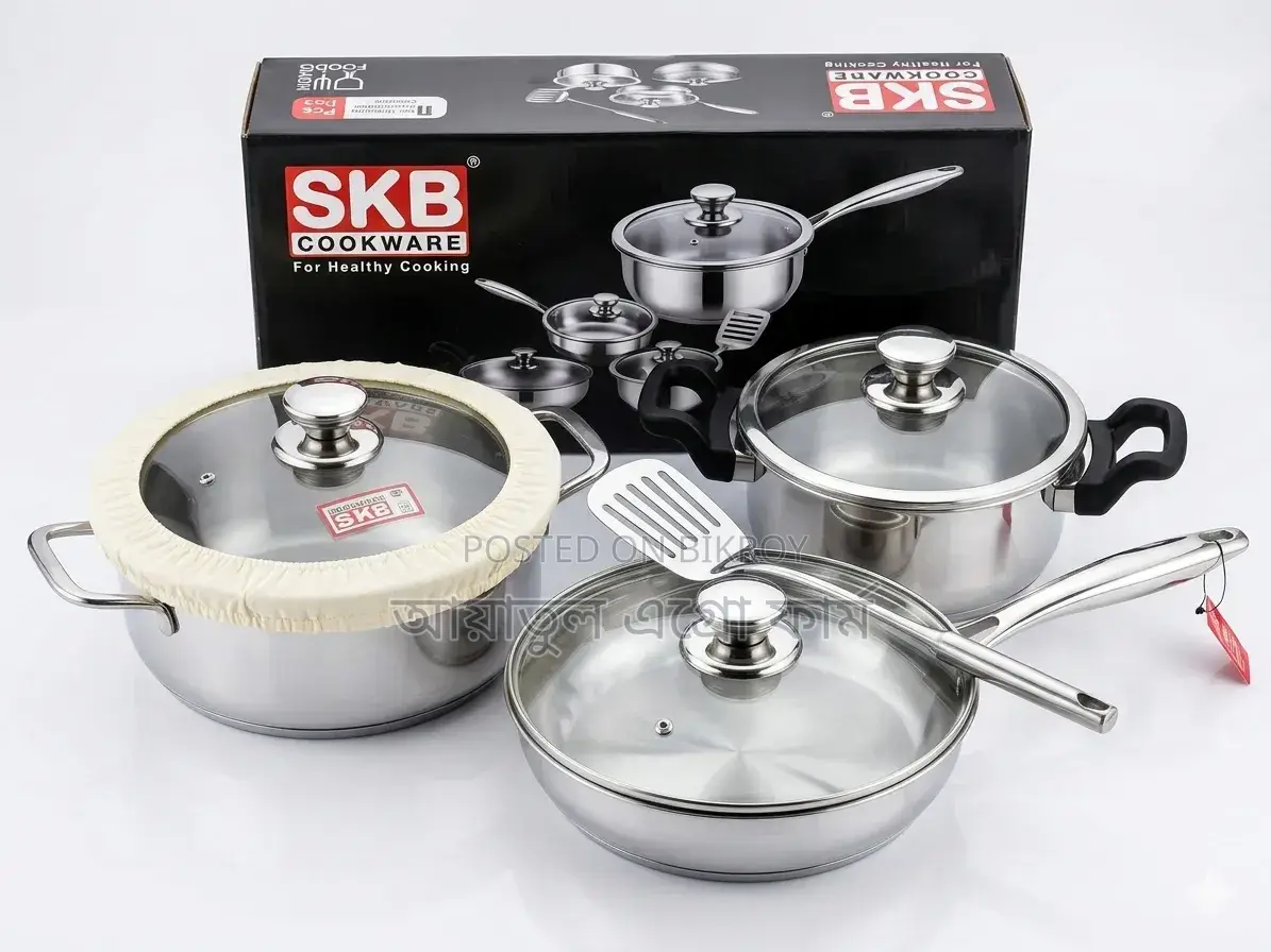 New SKB 7-Piece Cookware Set – Steel