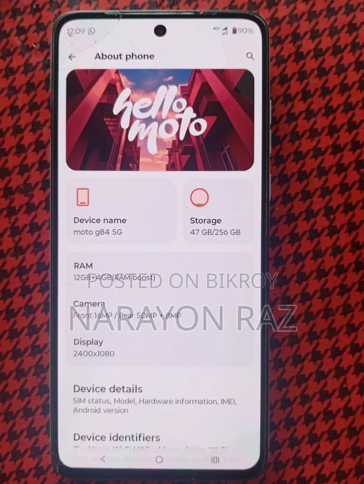 Motorola Moto G84 256 GB Blue