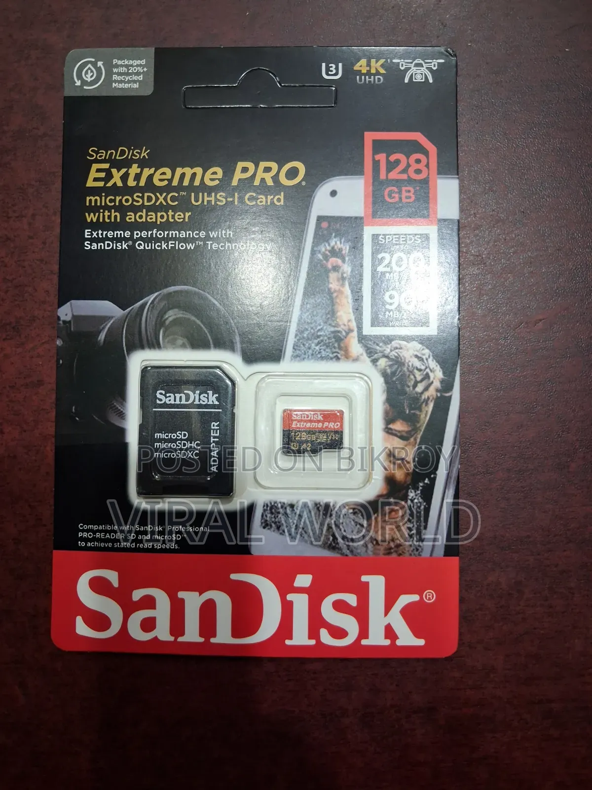 Sandisk Extreme Pro 128gb Memory Card With Adapter