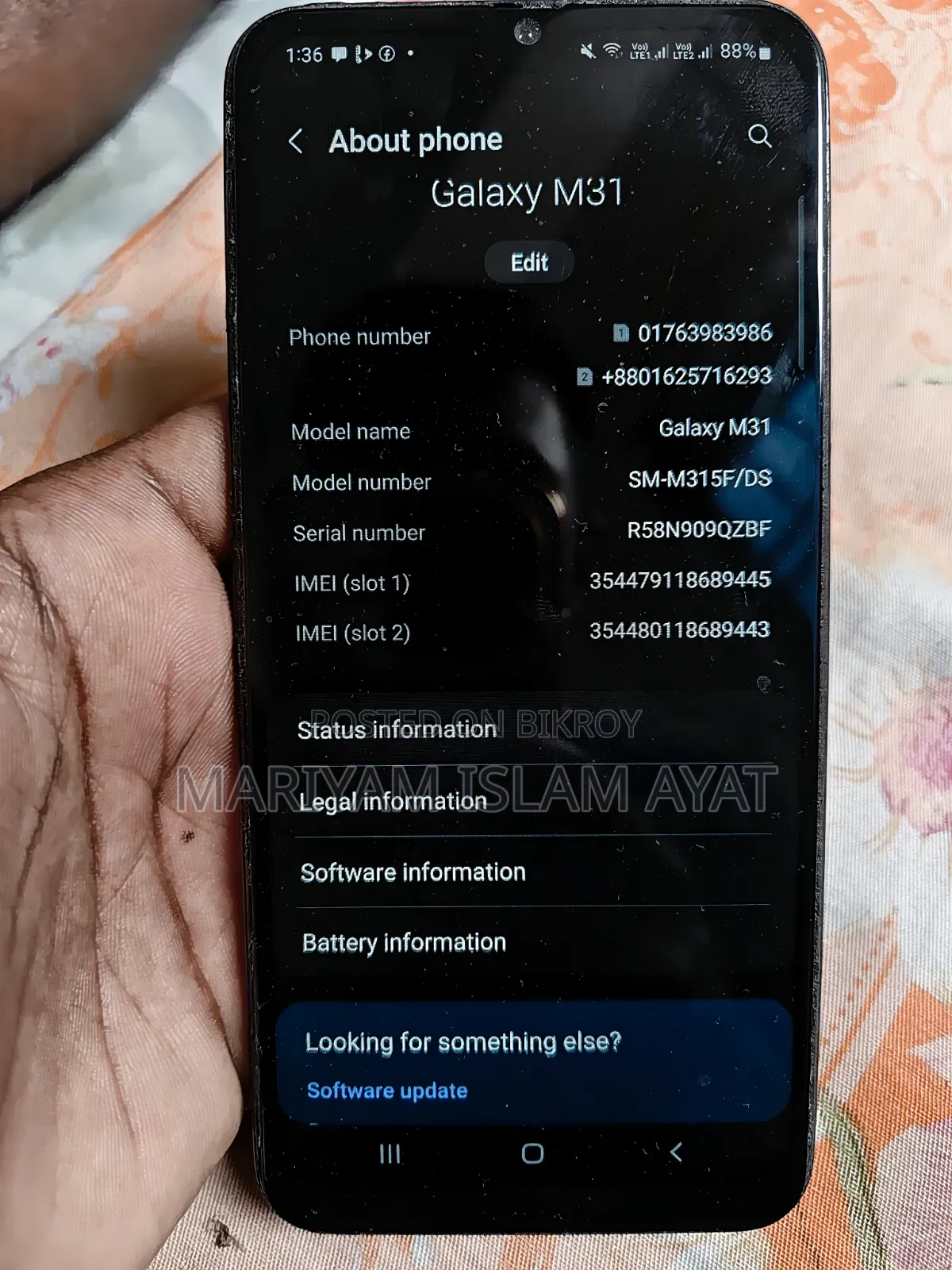 Samsung Galaxy M31 128 GB Blue