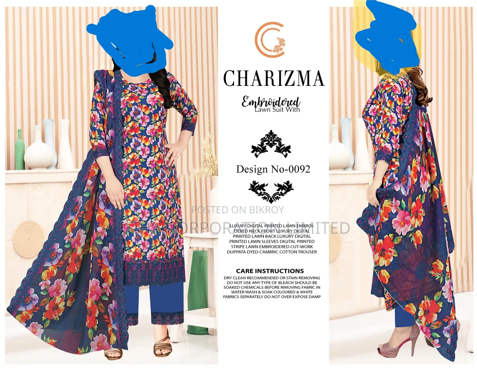 Pakistani Charizma 3 Pc-Whole Sell