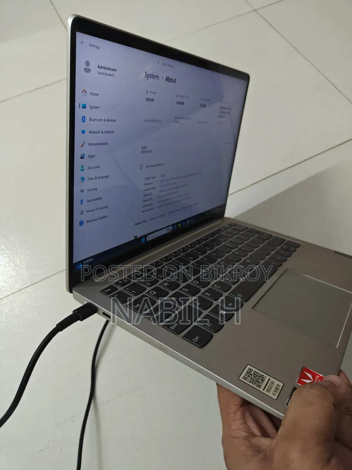 ল্যাপটপ Lenovo 16GB AMD Ryzen 5 SSD 256GB