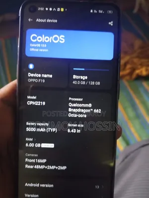 Oppo F19S 128 GB Gold