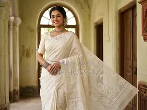 Experience Elegance with This Half Silk Tat Saree