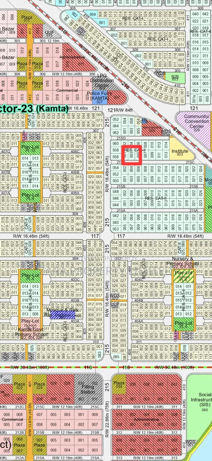 South-facing 5 katha plot in Sector 23.