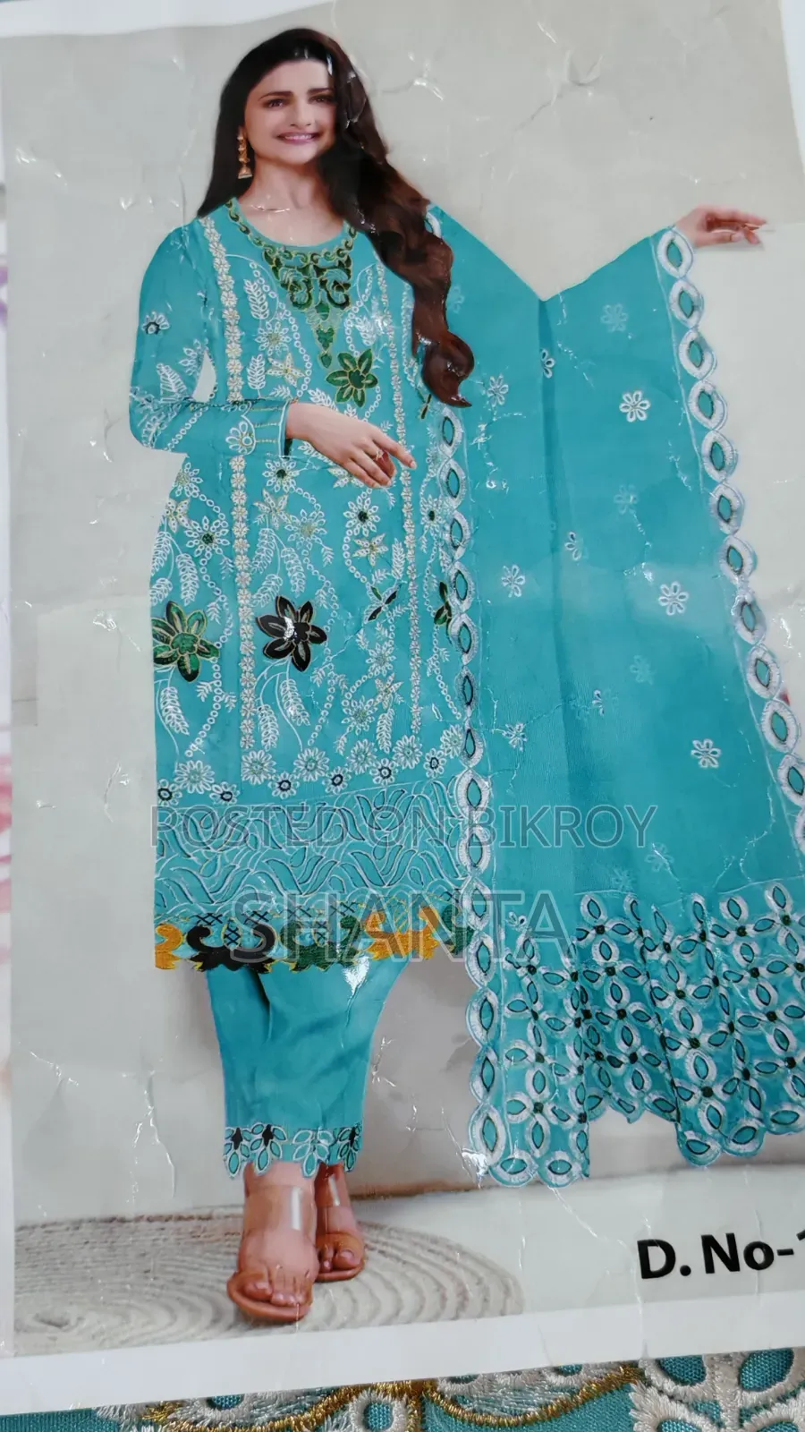 Exclusive Organza Embroidery Unstitched Three-Piece (With Inner)