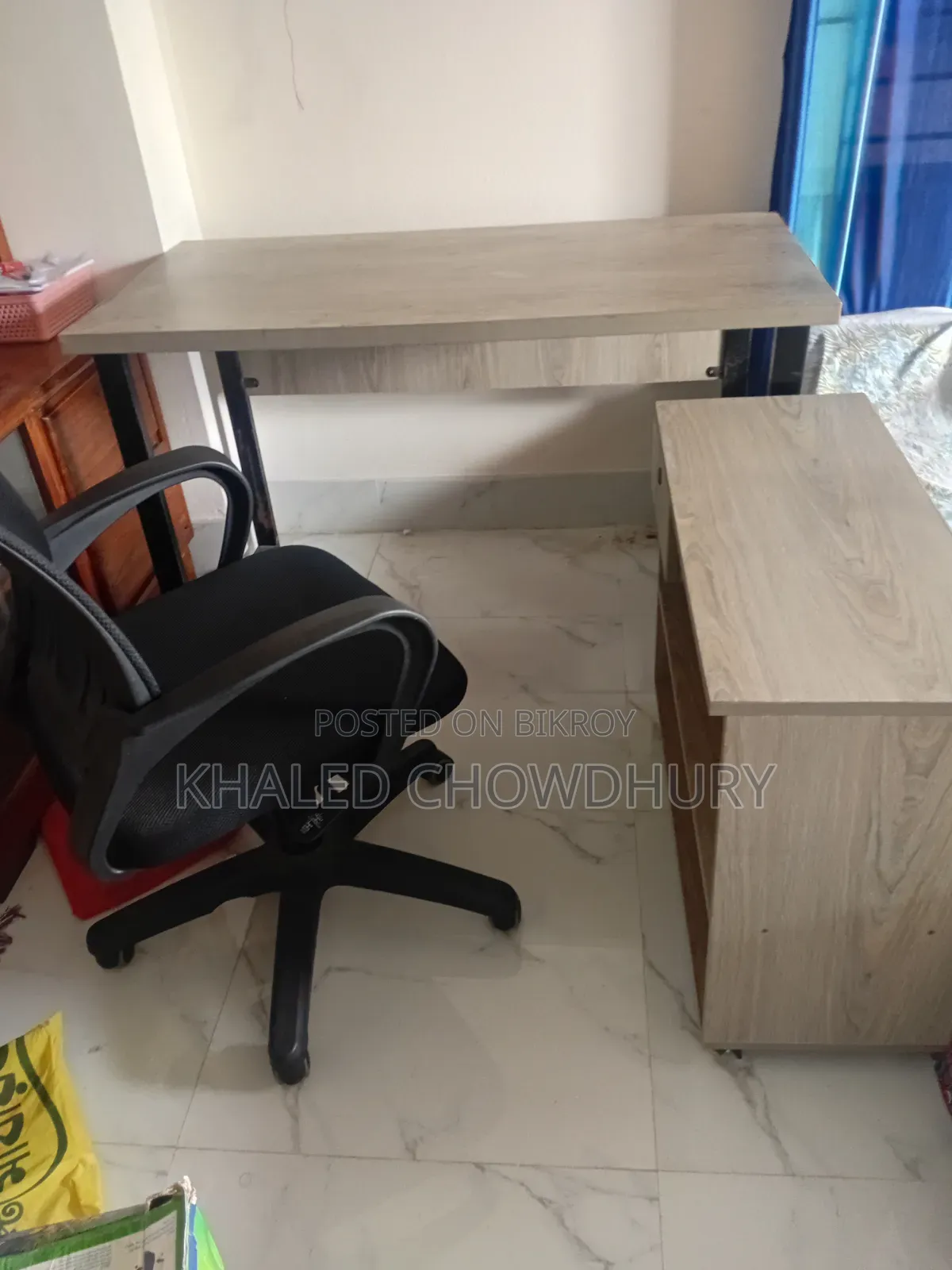 Office Table, Chair and Rack