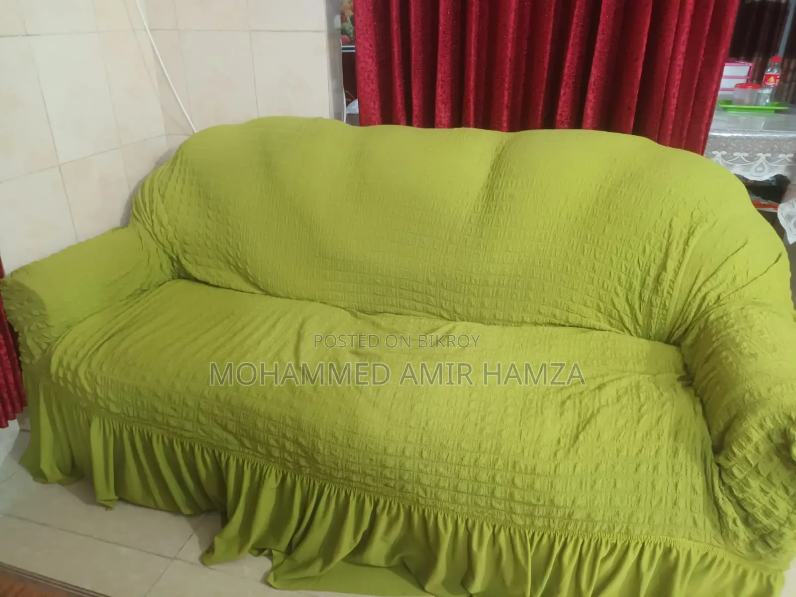 Sofa Set with Tea Table and Sofa Cover