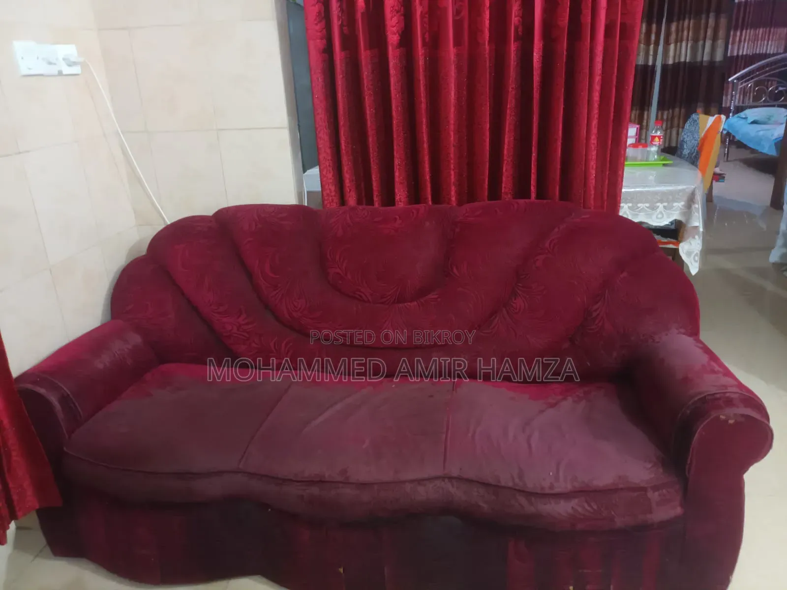 Sofa Set with Tea Table and Sofa Cover