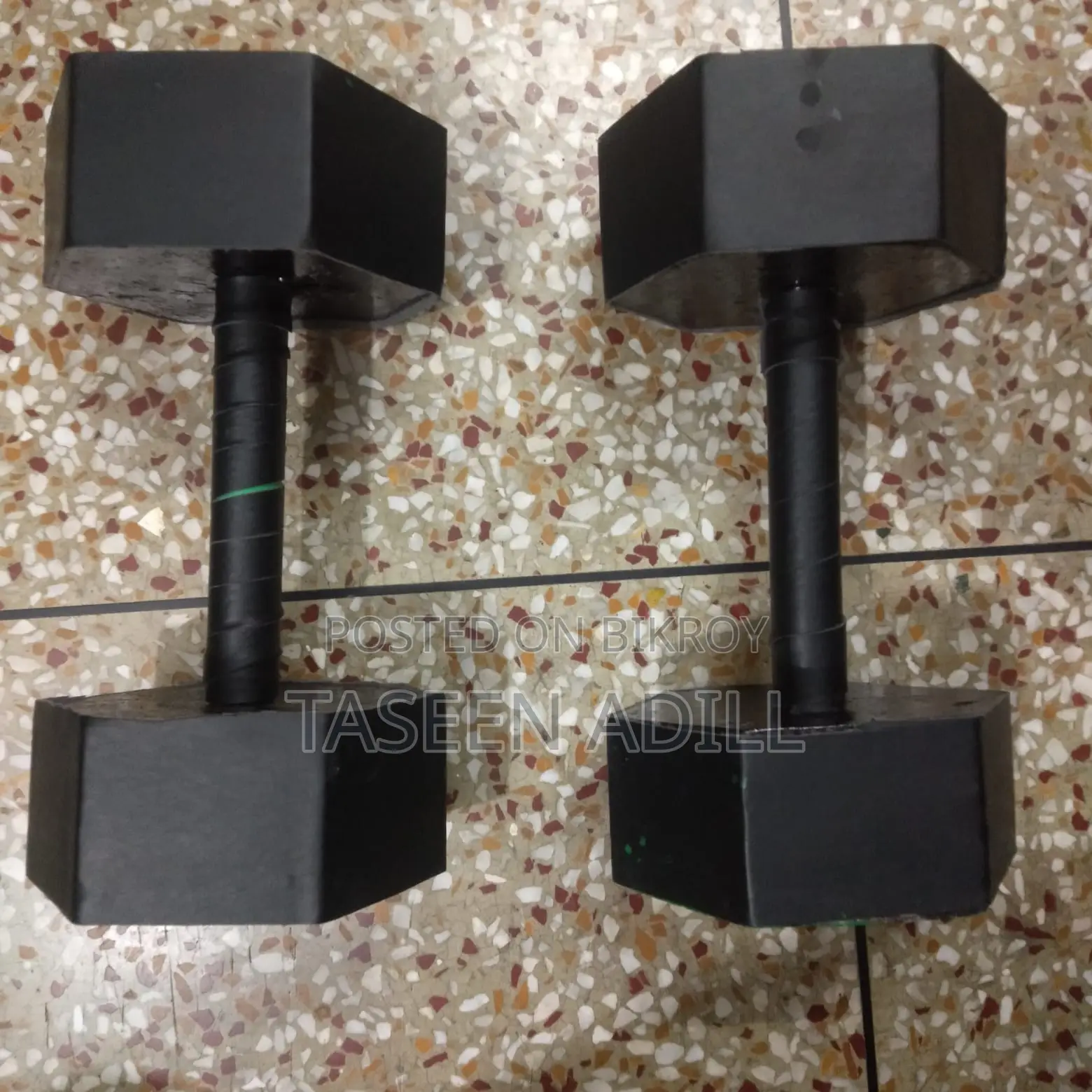 Premium Leather-Coated 5kg Dumbbells (1 Pair)
