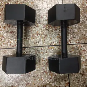 Premium Leather-Coated 5kg Dumbbells (1 Pair)