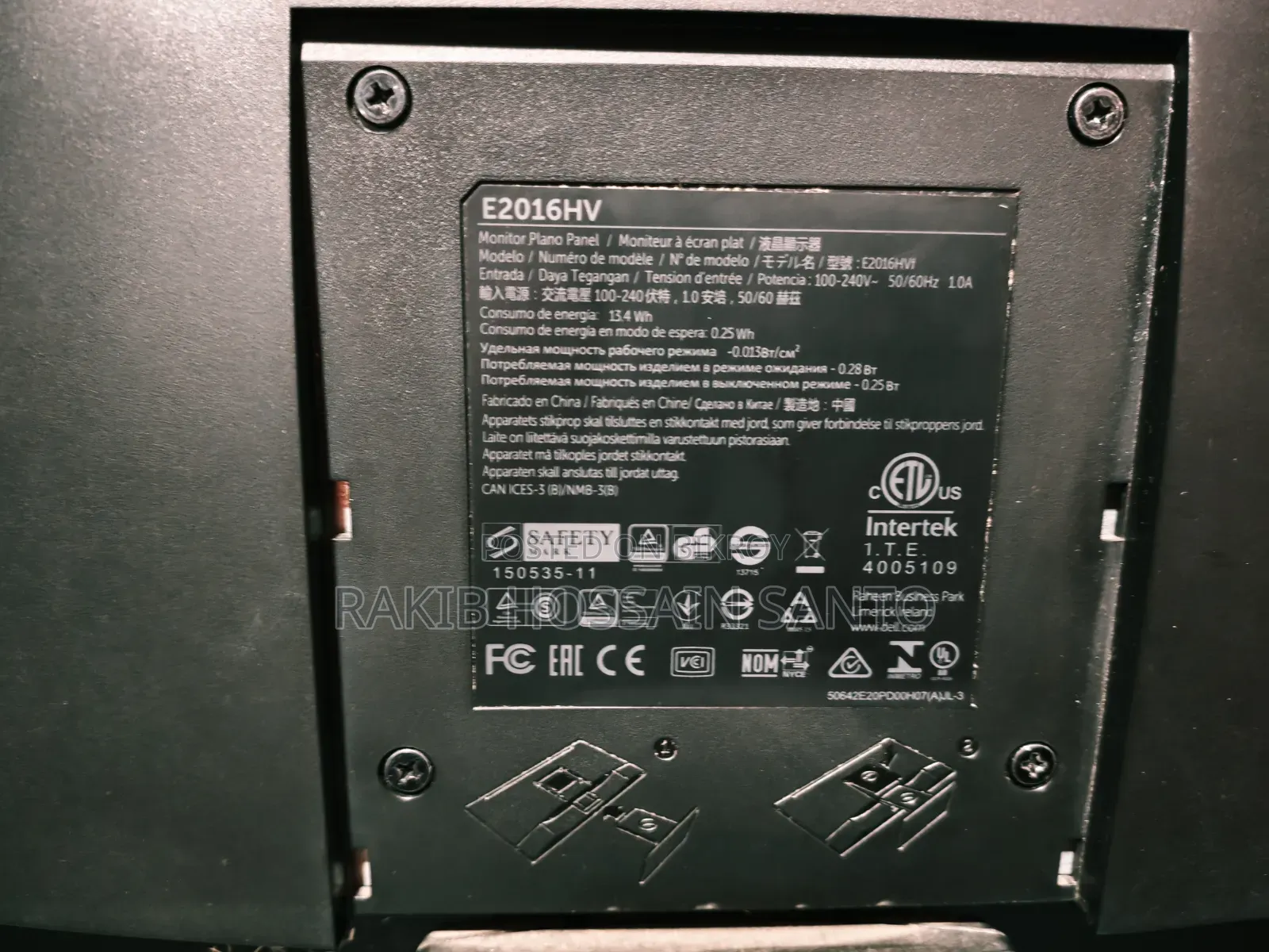 Dell 20” LED Monitor for Sale (Model: E2016h)