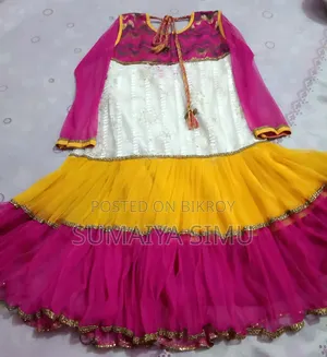Party Dress Frock for Girls with Dupatta and Pajama
