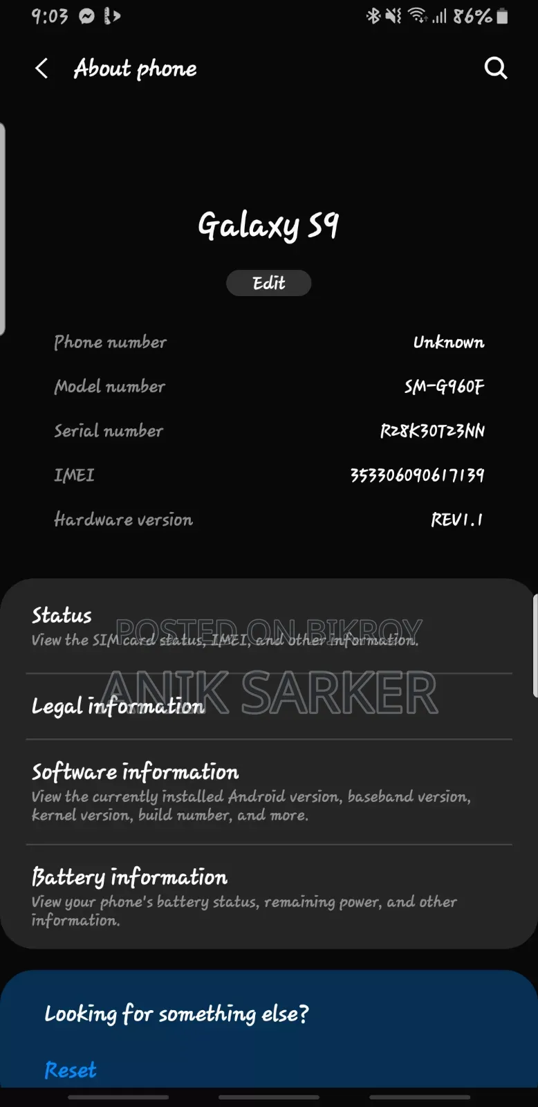Samsung Galaxy S9 64 GB Purple