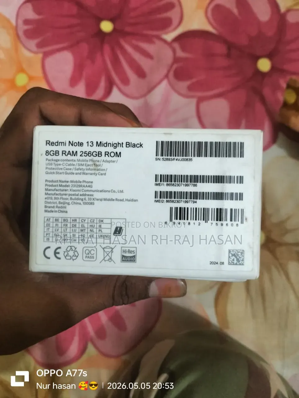 Xiaomi Redmi Note 13 256 GB Black