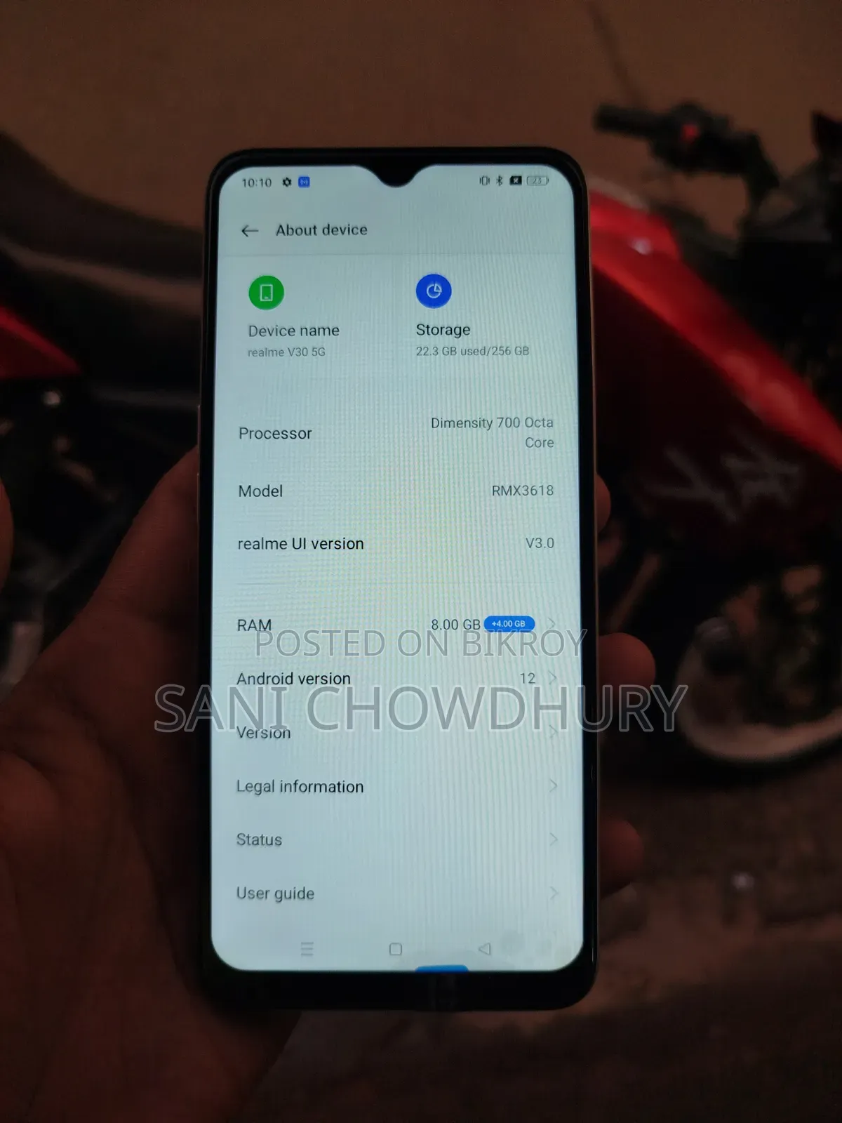 New Realme V30 128 GB Gold