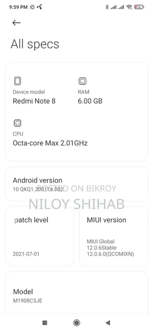 Xiaomi Redmi Note 8 128 GB Blue