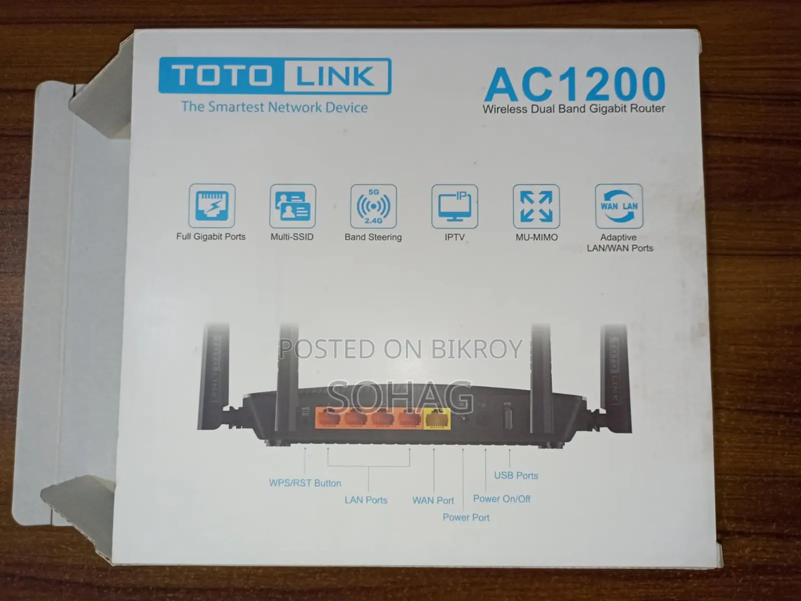 Totolink A3002ru-V2 Dual Band Ac Gigabit Wi-Fi Router