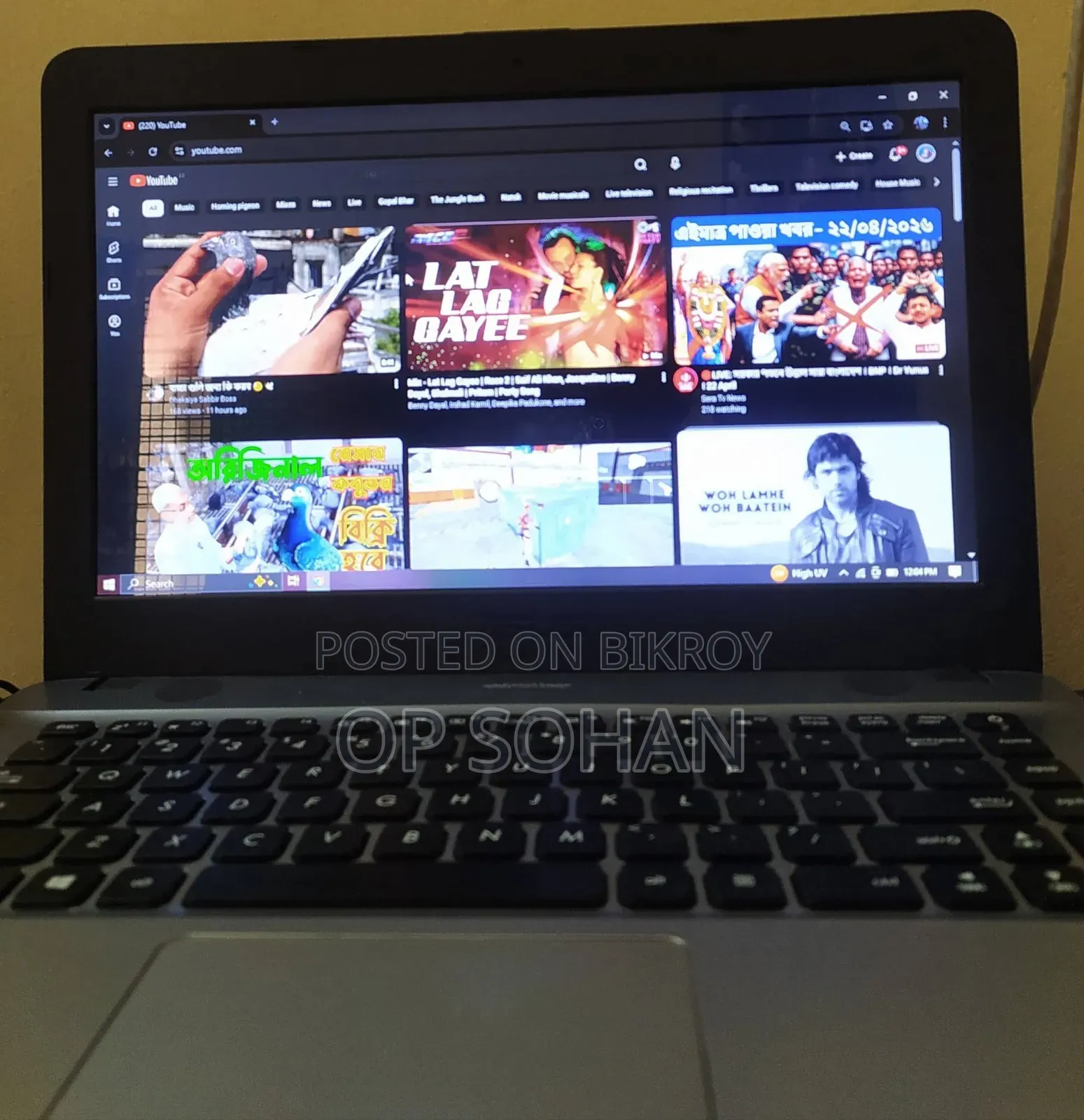 Laptop Asus 4GB Intel HDD+SSD 500GB