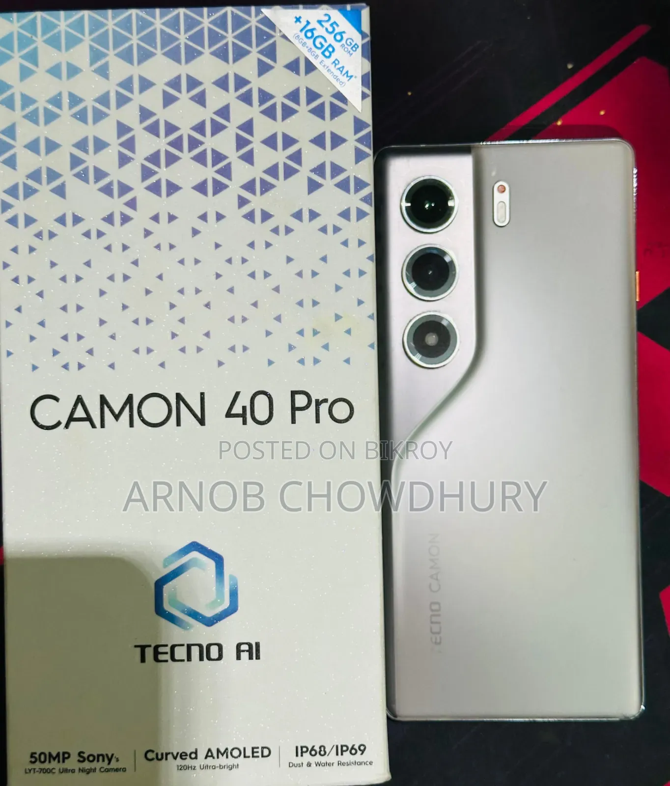 Tecno Camon 40 Pro 4G 256 GB Silver