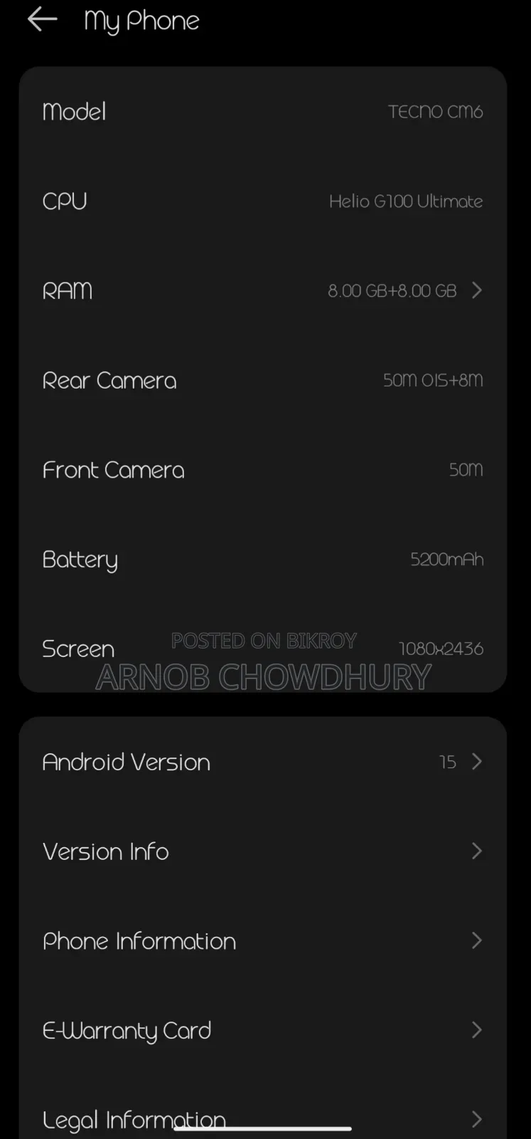 Tecno Camon 40 Pro 4G 256 GB Silver