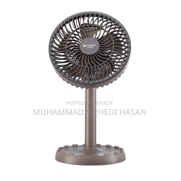 JY Super Rechargeable Fan | Strong Airflow | Durable Build