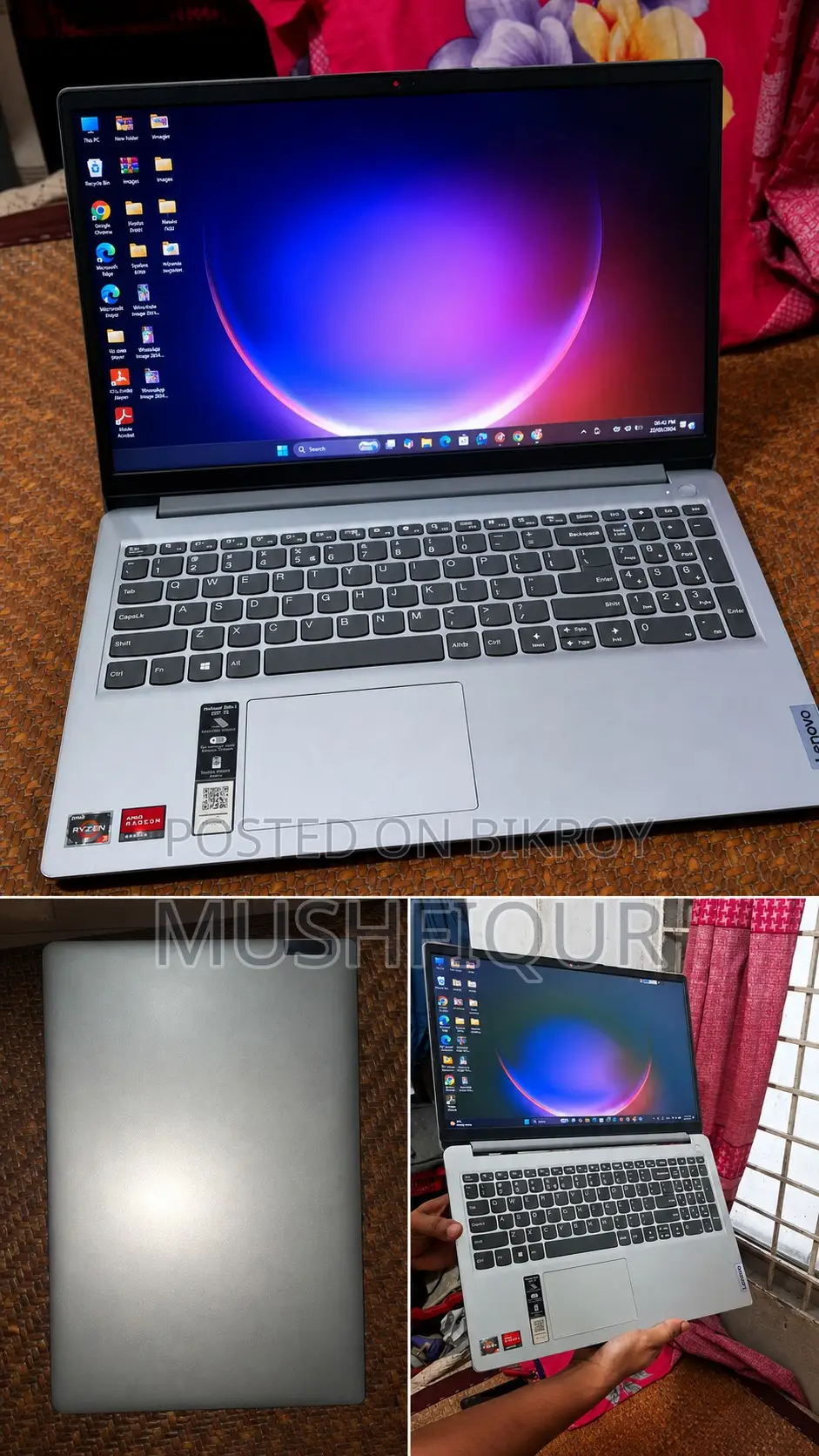 Laptop Lenovo 8GB AMD Ryzen 3 SSD 512GB