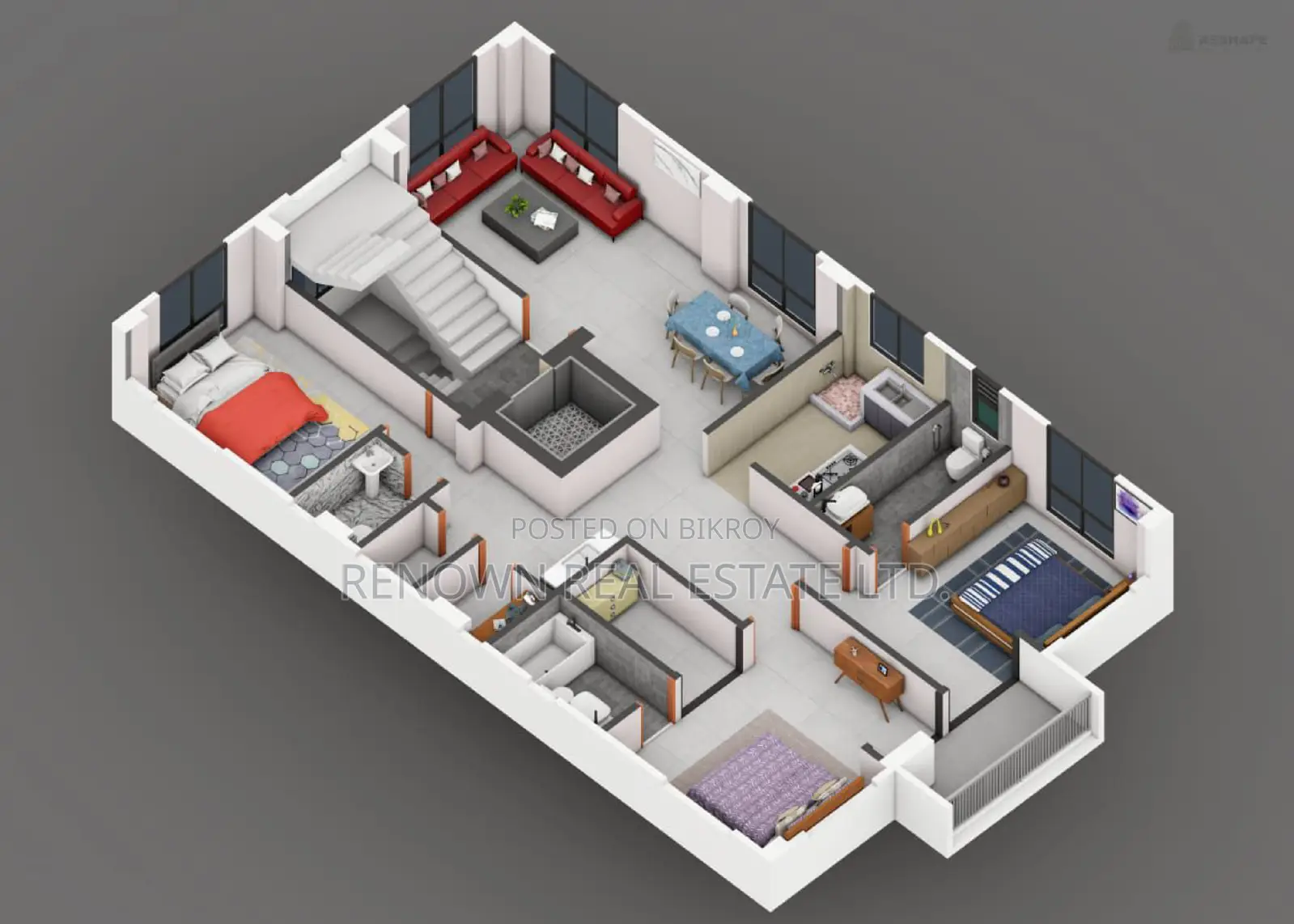 3-Bedroom Apartment in Renown Real Estate, Uttara for Sale