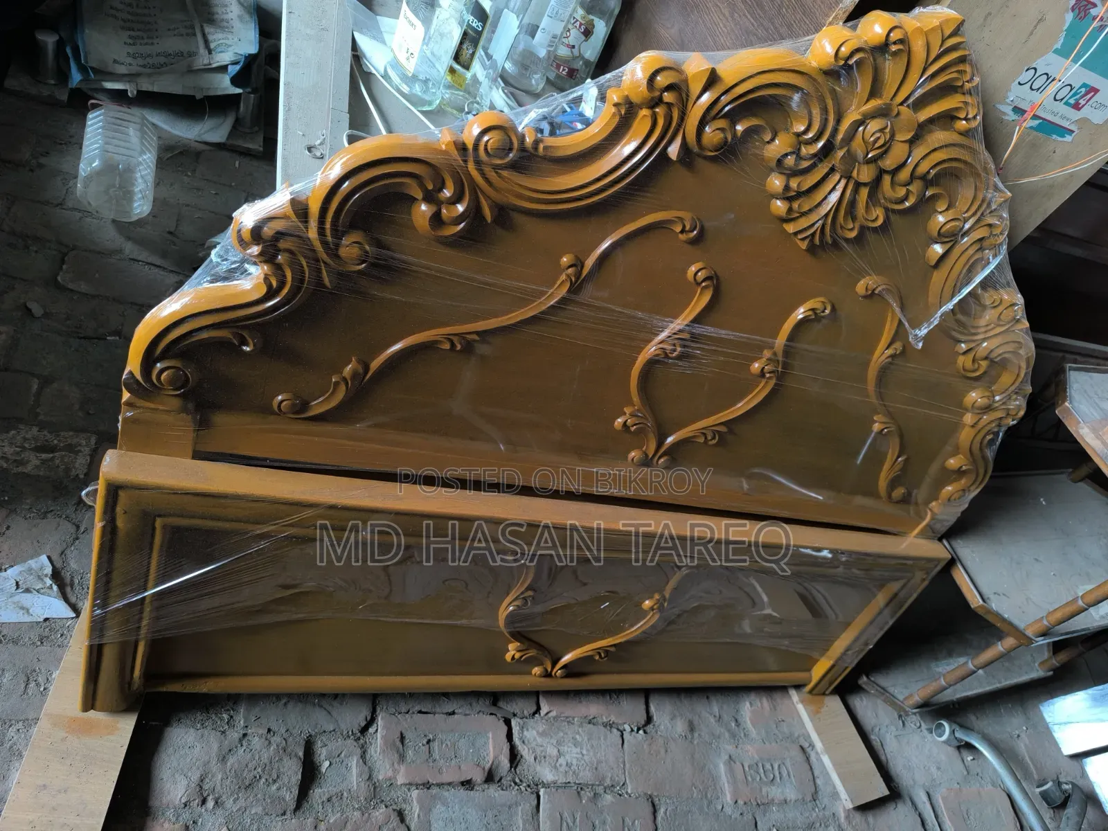 Chittagong Teak Wood Bed 5/7 Feet