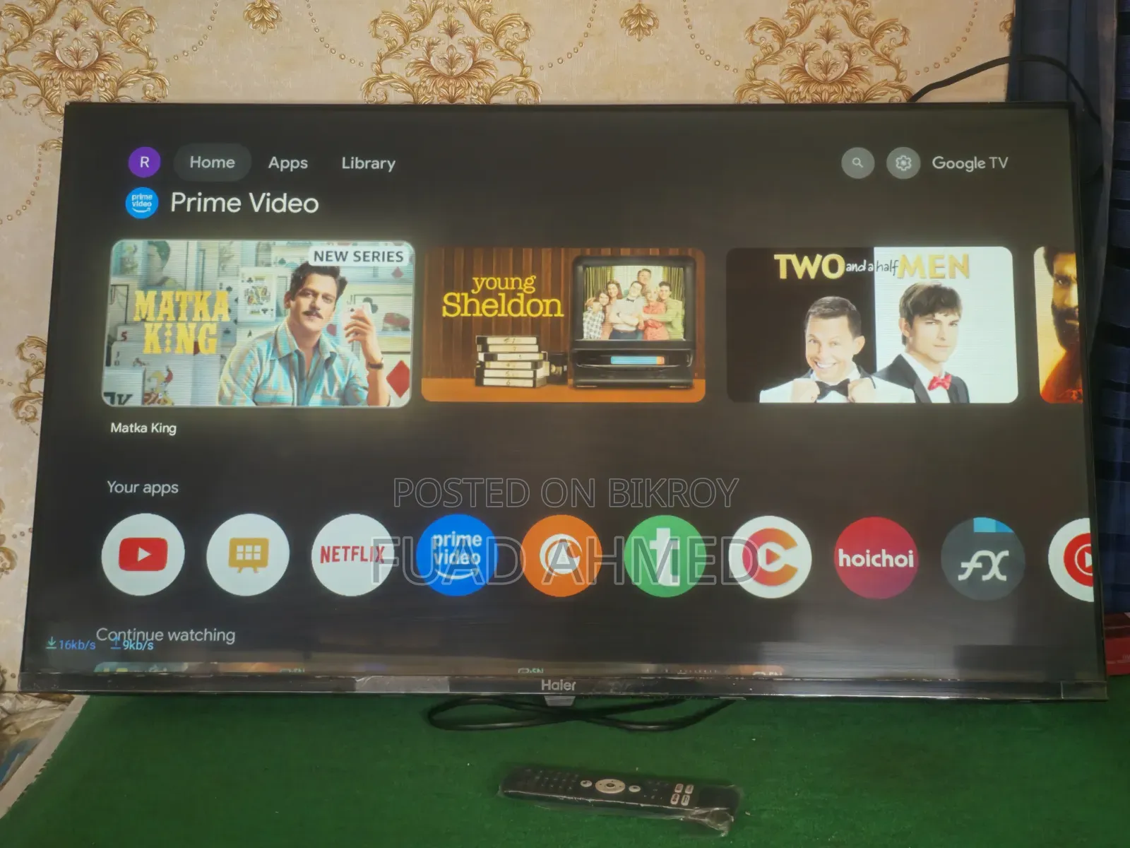 Haier 43" Google Voice TV (Six Months Warranty and Replacement)
