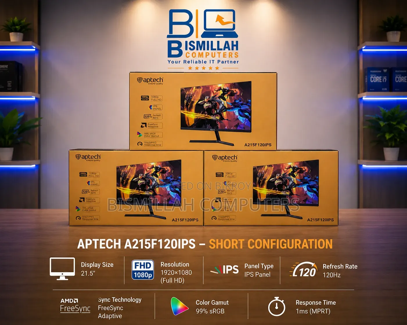 Aptech A215f120ips Monitor Hot Price Wholesale