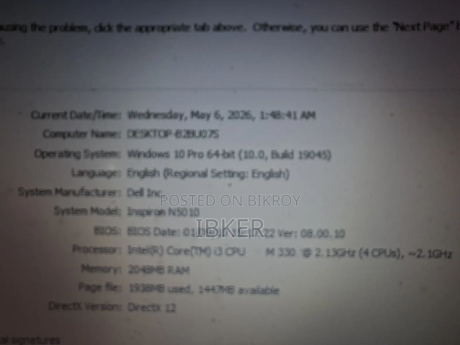 Laptop Dell Inspiron 15R N5110 4GB Intel Core I3 HDD+SSD 320GB