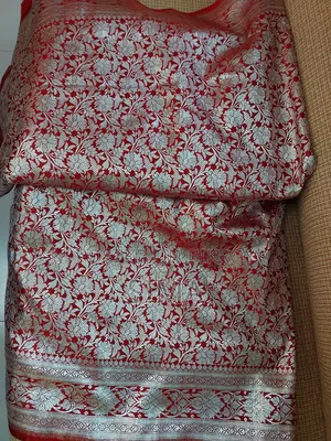 Maroon Katan Saree (with box) – Like New