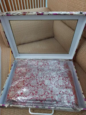 Maroon Katan Saree (with box) – Like New
