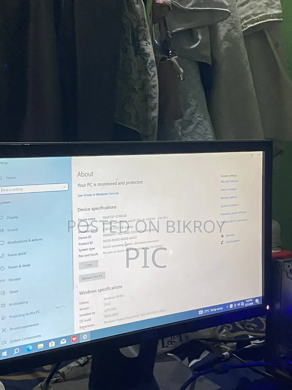 Desktop Computer Gigabyte GB-BLPD-5005 8GB Intel Core I5 HDD+SSD 500GB
