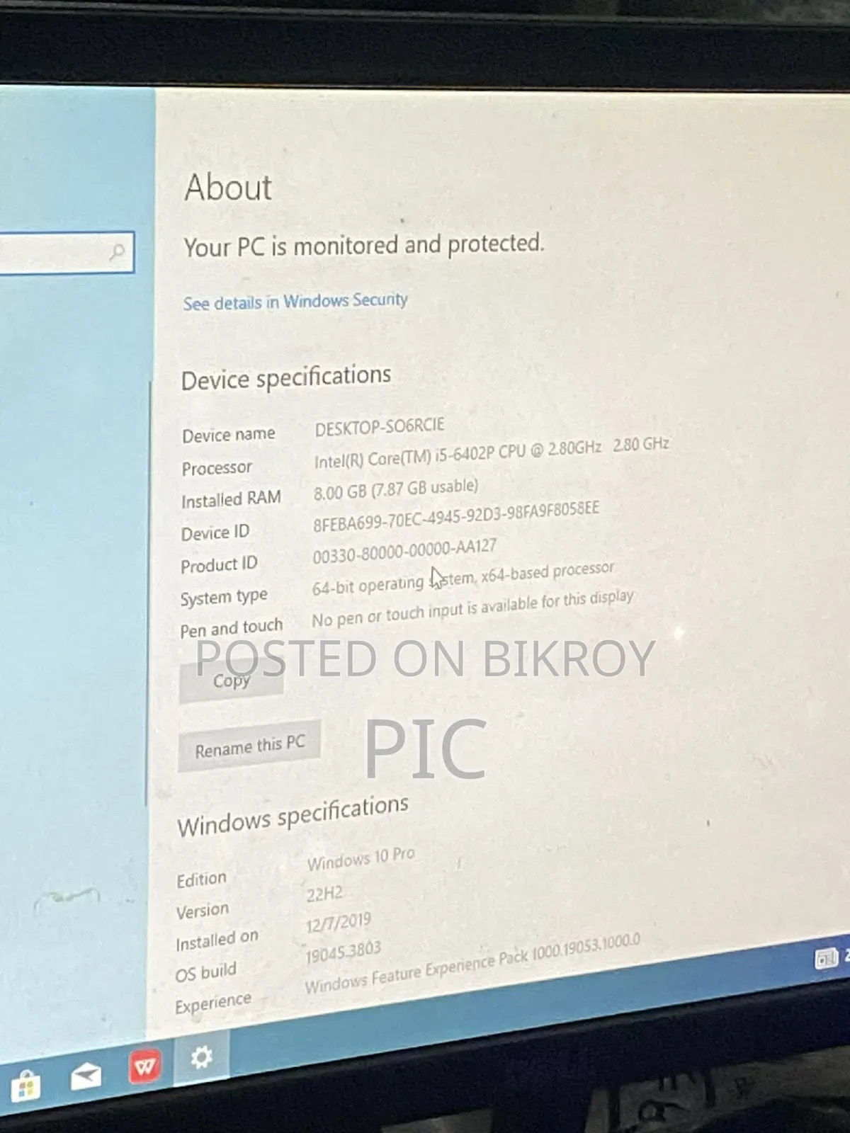 Desktop Computer Gigabyte GB-BLPD-5005 8GB Intel Core I5 HDD+SSD 500GB