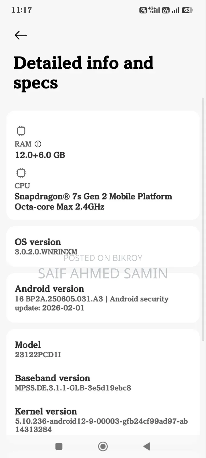Xiaomi Poco X6 512 GB White