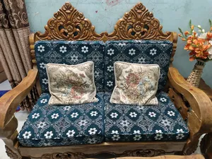 Sofa, Showcase, and Dining Table with 4 Chairs