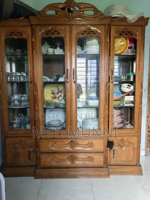 Sofa, Showcase, and Dining Table with 4 Chairs