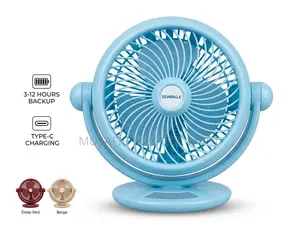 Sparkle 8-Inch Rechargeable BLDC Desk Fan - Type-C - 12 Hours Backup