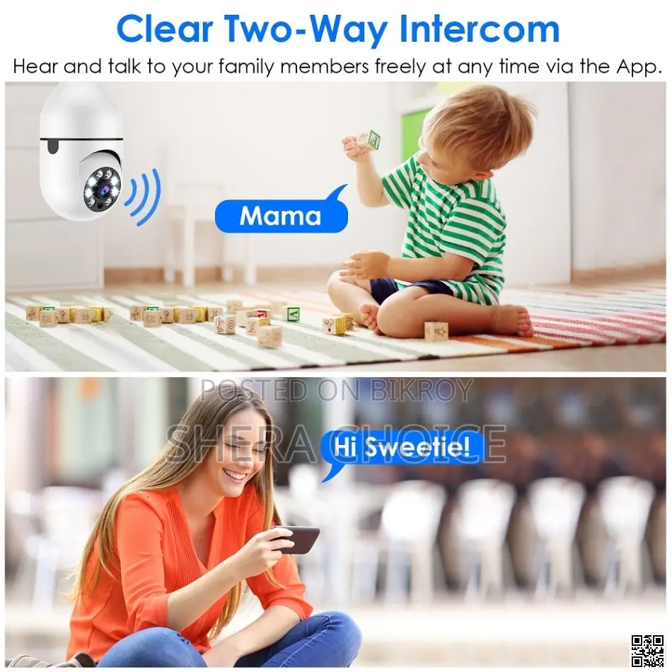 V380 Bulb Wifi Security Camera