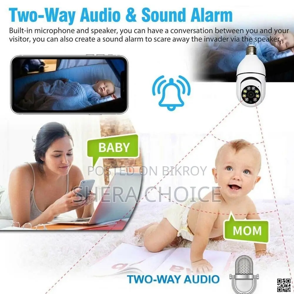 V380 Bulb Wifi Security Camera