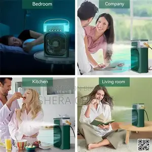 Air Cooler Fan With Mist Spray Led Light