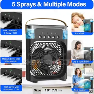 Air Cooler Fan With Mist Spray Led Light