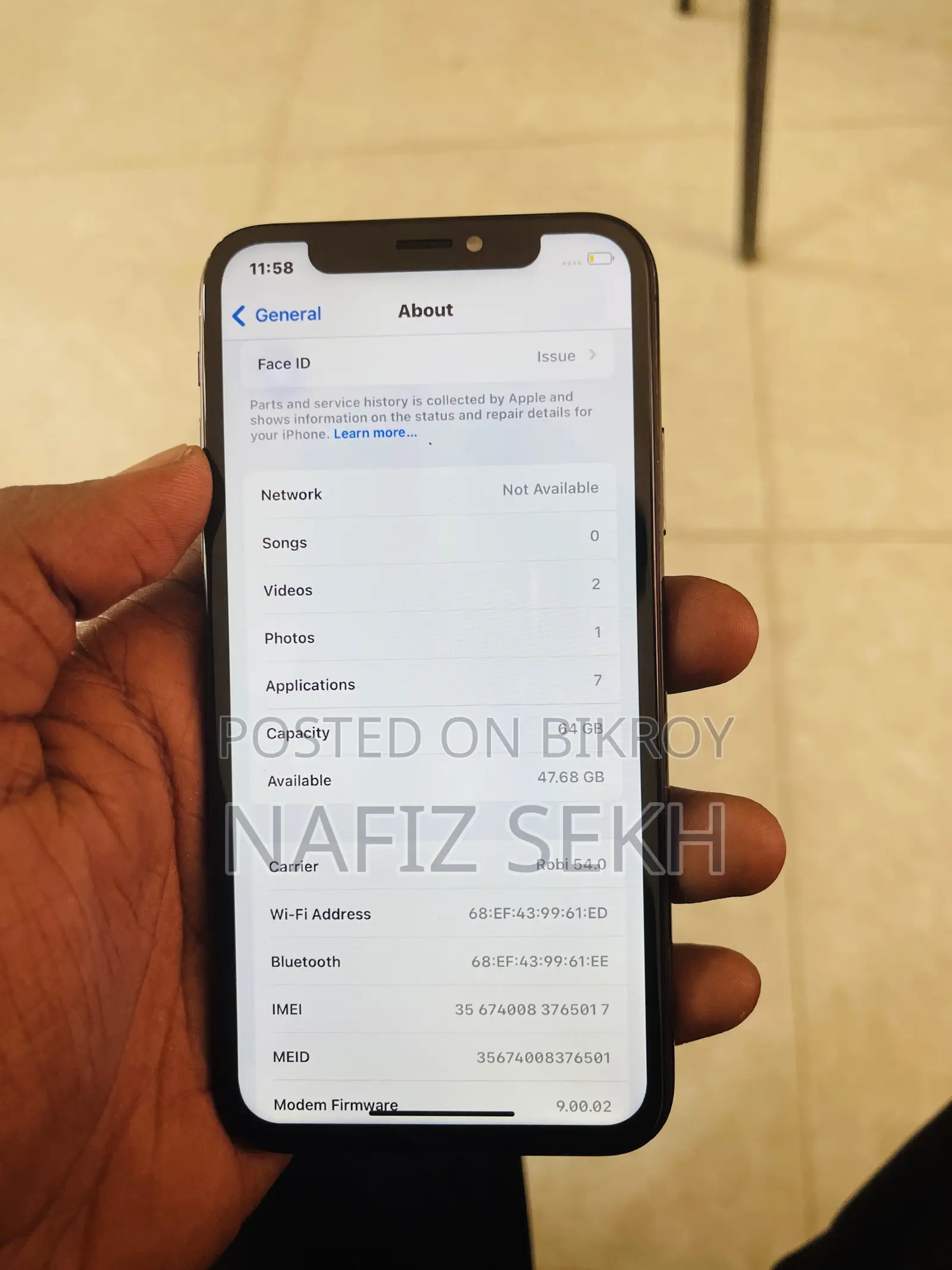 Apple iPhone X 256 GB Black