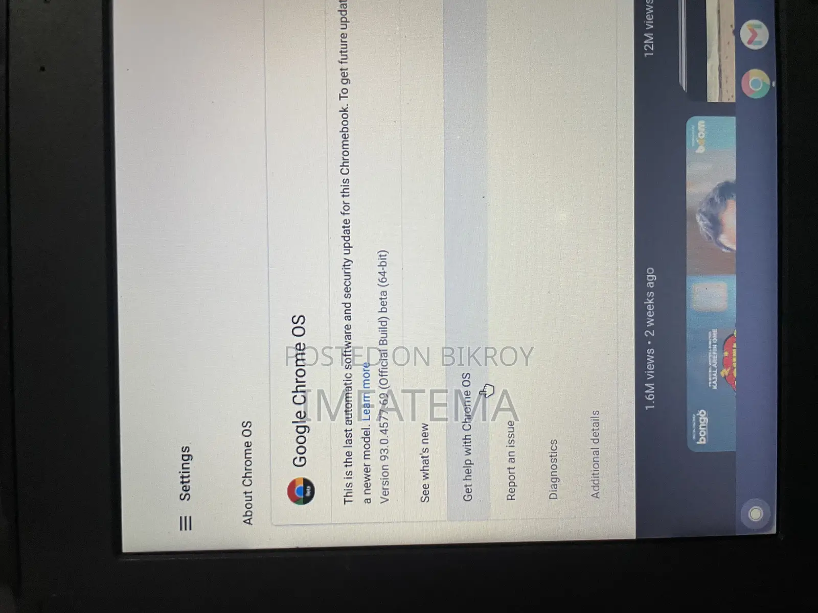 Laptop Dell Chromebook 11 2GB Intel HDD 16 GB