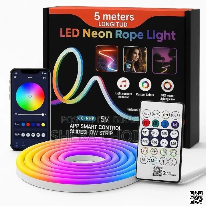 USB Smart Neon Rope Light (16.4 Ft RGB LED Strip)