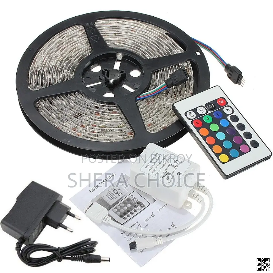 LED Strip Light (Remote Control, Colour Changing With Sticker)